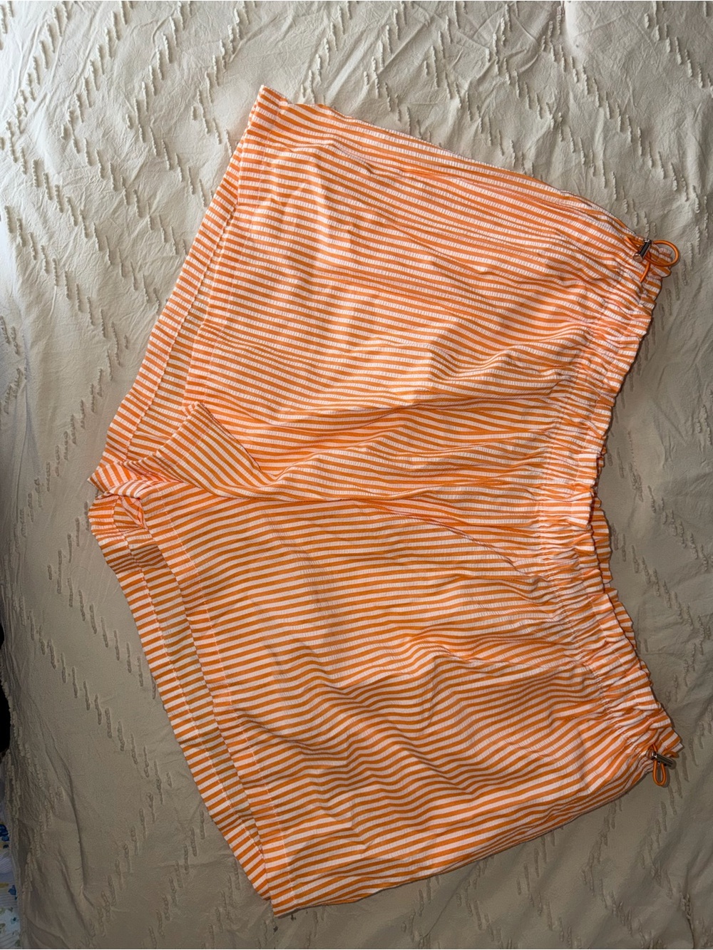 Orange Striped Shorts